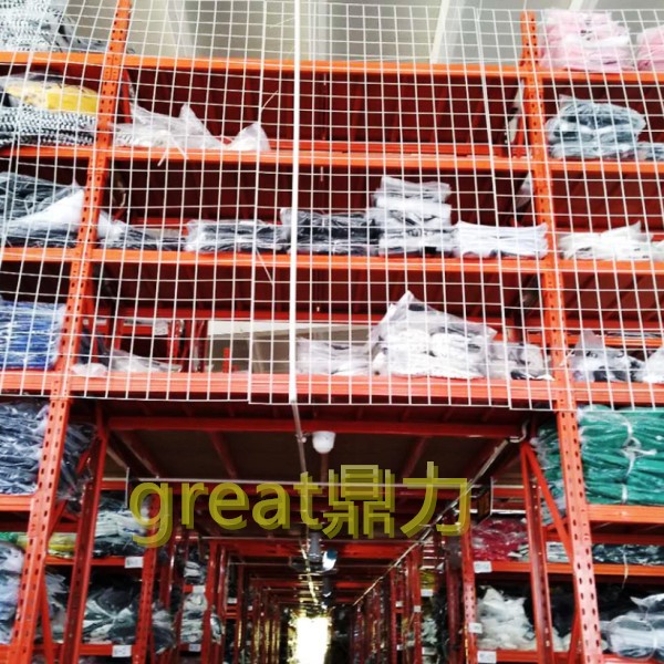 Dingli warehousing customized loft shelf scheme for Guangzhou Carmen Clothing